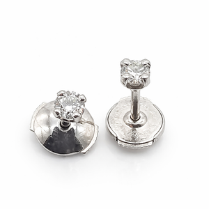 Ohrstecker mit Diamanten 0,20 ct aus 18 Karat Weißgold – G/VVS