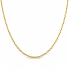 Chaîne maille forçat en or jaune 18 carats de 42 cm et 6 grammes, présentée sur fond blanc.