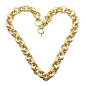 Collier maille jaseron en or jaune 18 carats 50 cm