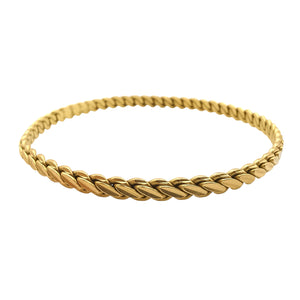 Bracelet jonc rigide en or jaune 22 carats