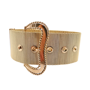 Vintage Italienisches "Brevettato" Armband aus 18 Karat Gold mit Schnalle