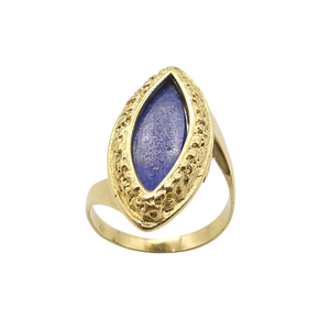 Vintage Lapis Lazuli 18K Yellow Gold Ring