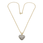 Collier cœur diamants 1,14 ct en or jaune 18 carats