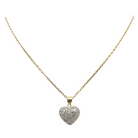Collier cœur diamants 1,14 ct en or jaune 18 carats