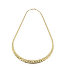 Collier maille haricot en or jaune 18 carats de 42 cm, bijou vintage authentique proposé par GemmeLuxe.