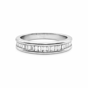 Alliance Américaine Diamants Baguette Or Blanc 18 Carats – 0,49 ct