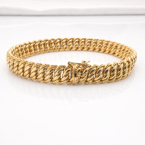 Bracelet maille américaine en or jaune 18 carats – 18 cm – 11,90 g