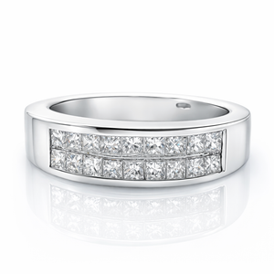 Demi-Alliance Diamants Or Blanc 18 Carats – 0,90 ct