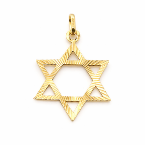 Pendentif Étoile de David en Or Jaune 18 Carats – 750