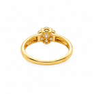 Vue intérieure de la bague marguerite en or jaune 18 carats et de sa monture