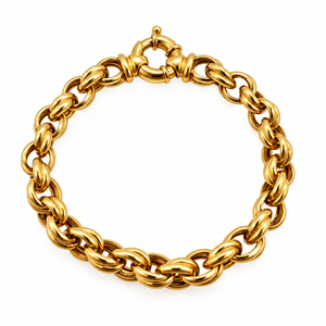 18-Carat Yellow Gold Double Link Bracelet – 15 g