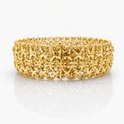 Bracelet vintage à grandes mailles tressées en or jaune 18 carats