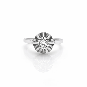 Bague Solitaire Diamant 0,30 ct en Or Blanc 18 Carats – Style Intemporel