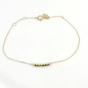 Armband Signiert Guérin 18 Karat Gelbgold – Amethyste, Saphir, Citrine & Granat