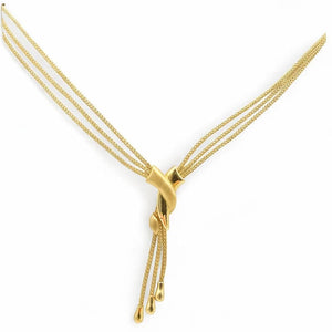 Collier Négligé Maille Palmier Or Jaune 18 Carats