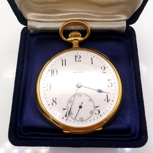 INVAR 18K Yellow Gold Mechanical Vintage Pocket Watch