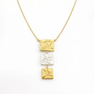Collier Vintage 3 Ors 18 Carats Motifs Texturés