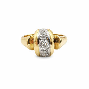 Bague Diamants Anciens Or Jaune 18 Carats