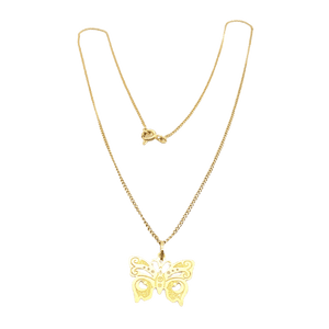 Collier Papillon Or Jaune 18 Carats