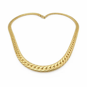 Collier maille anglaise or jaune